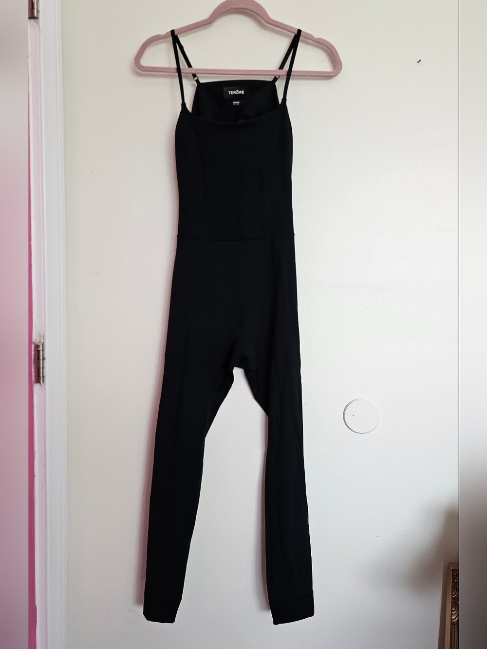 Tenore Logo Bodysuit Black Women's Slim Fit Jumpsuit Size M - Picture 4 of 6